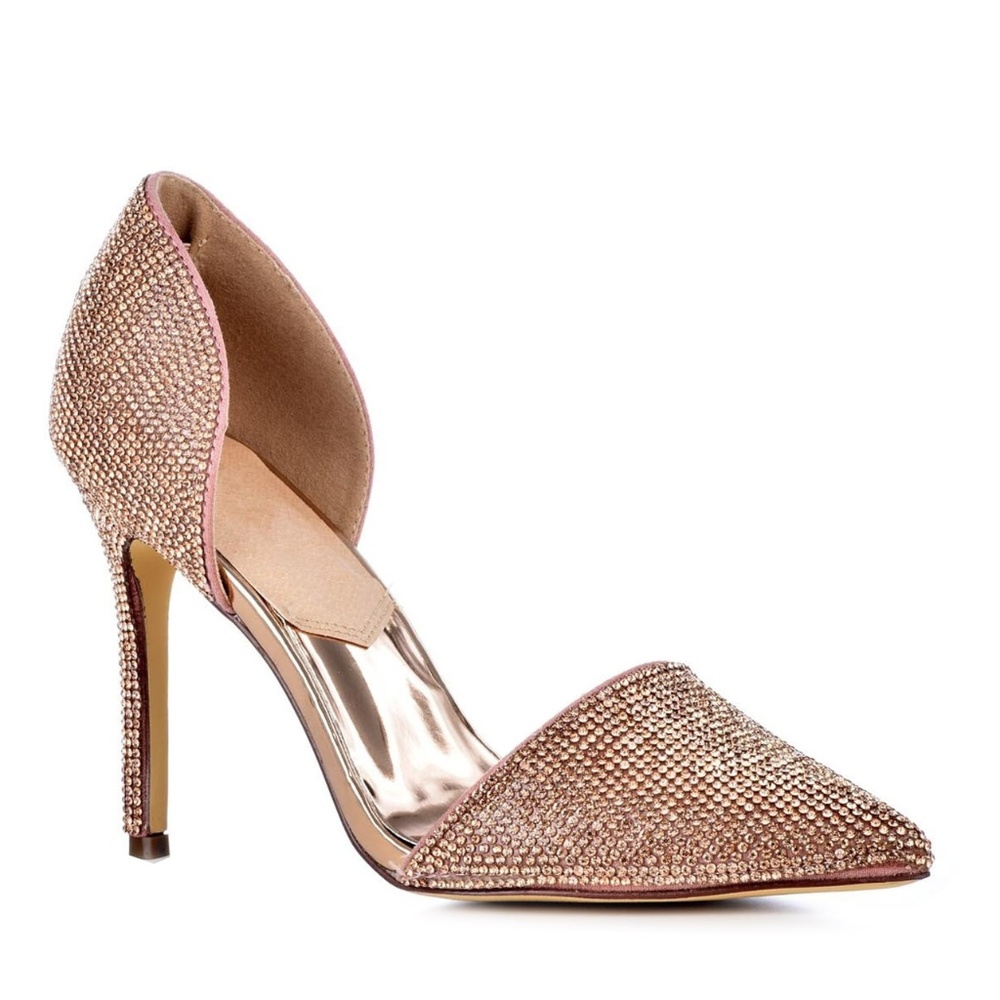 Liliana Selina-31 Point Toe Pump with Rhinestones